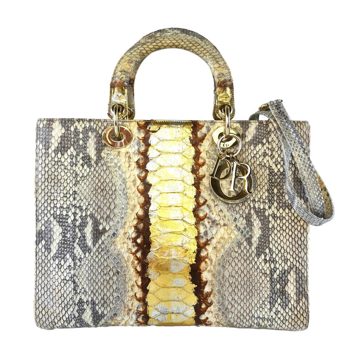 Gold lacquered python luxury bag ⋆ Premier Goldie Handbag