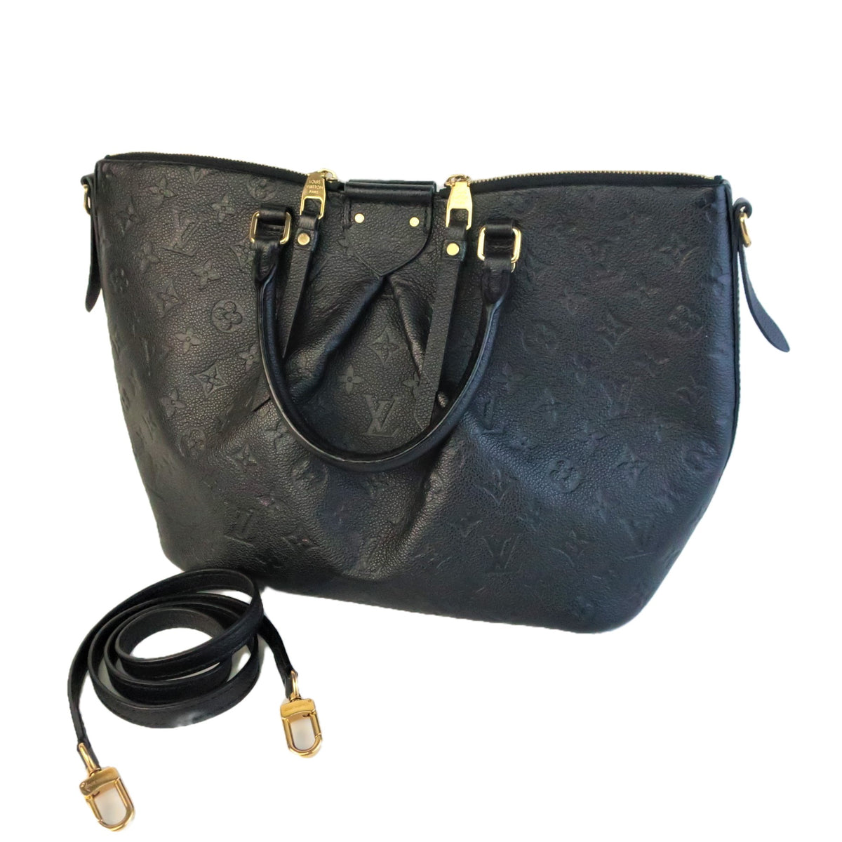 LOUIS VUITTON Black Monogram Empreinte Mazarine MM Bag