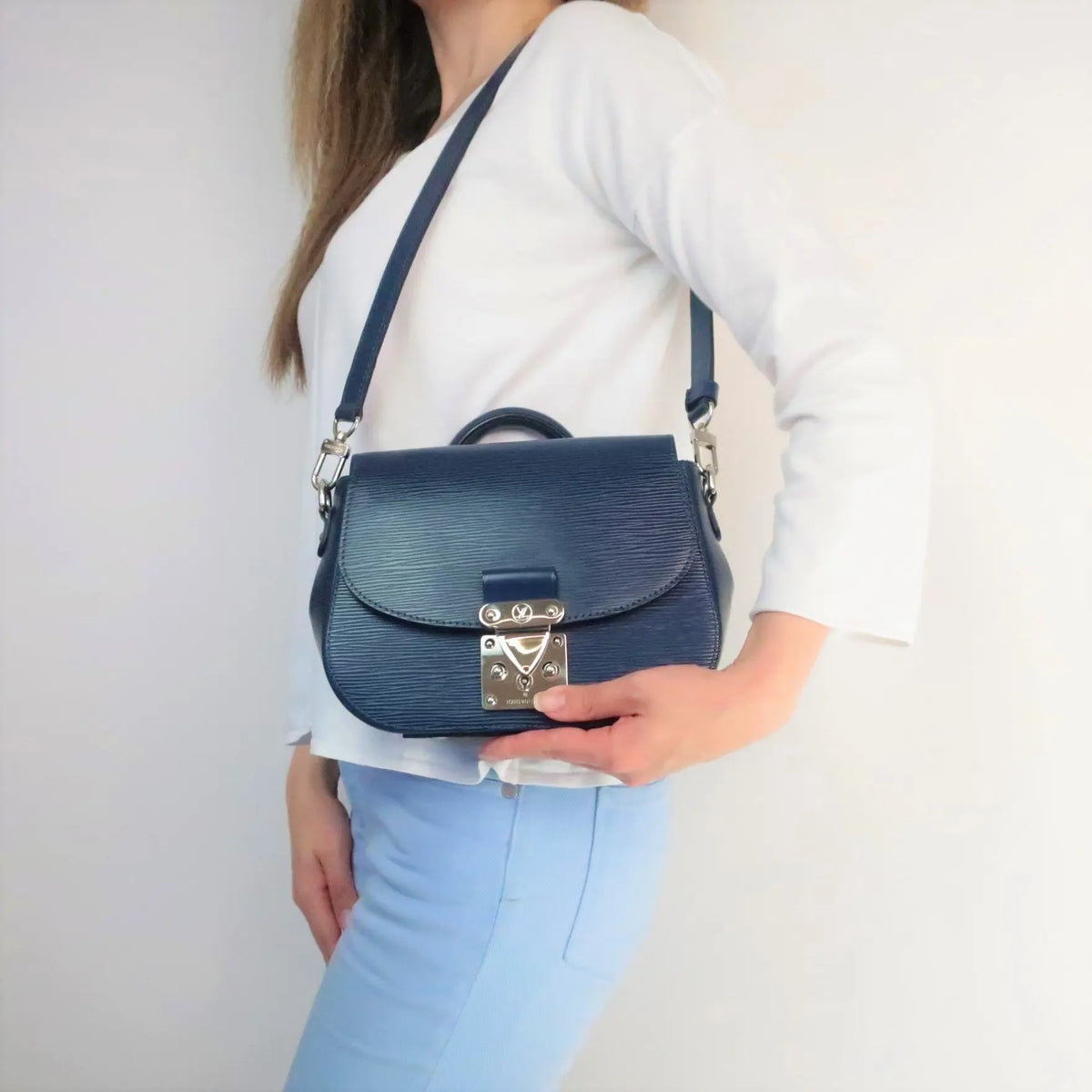 Louis Vuitton Epi Leather Blue Eden PM Shoulder Bag – Bagaholic