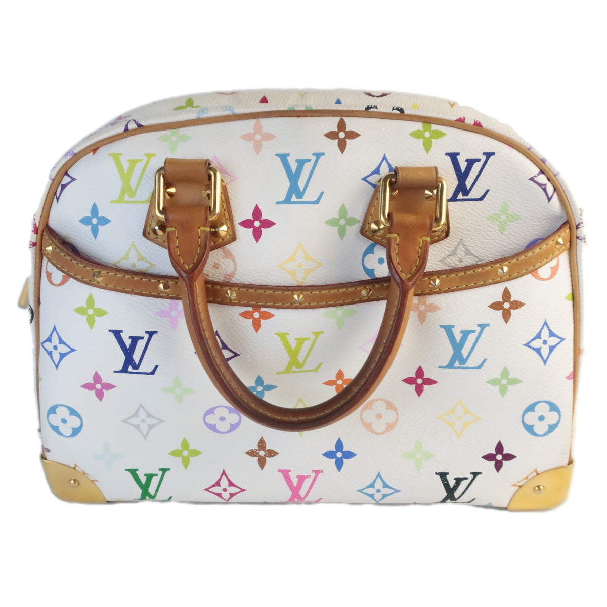 Louis Vuitton White Monogram Multicolore Trouville Bag – Bagaholic