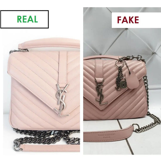 Real vs Fake YSL handbag. How to spot fake Yves Saint Laurent 