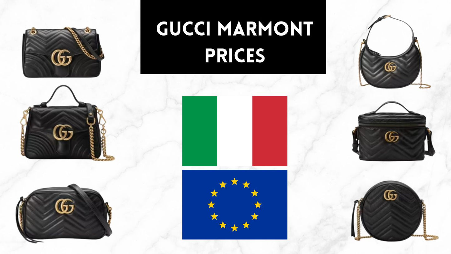 gucci marmont price list italy