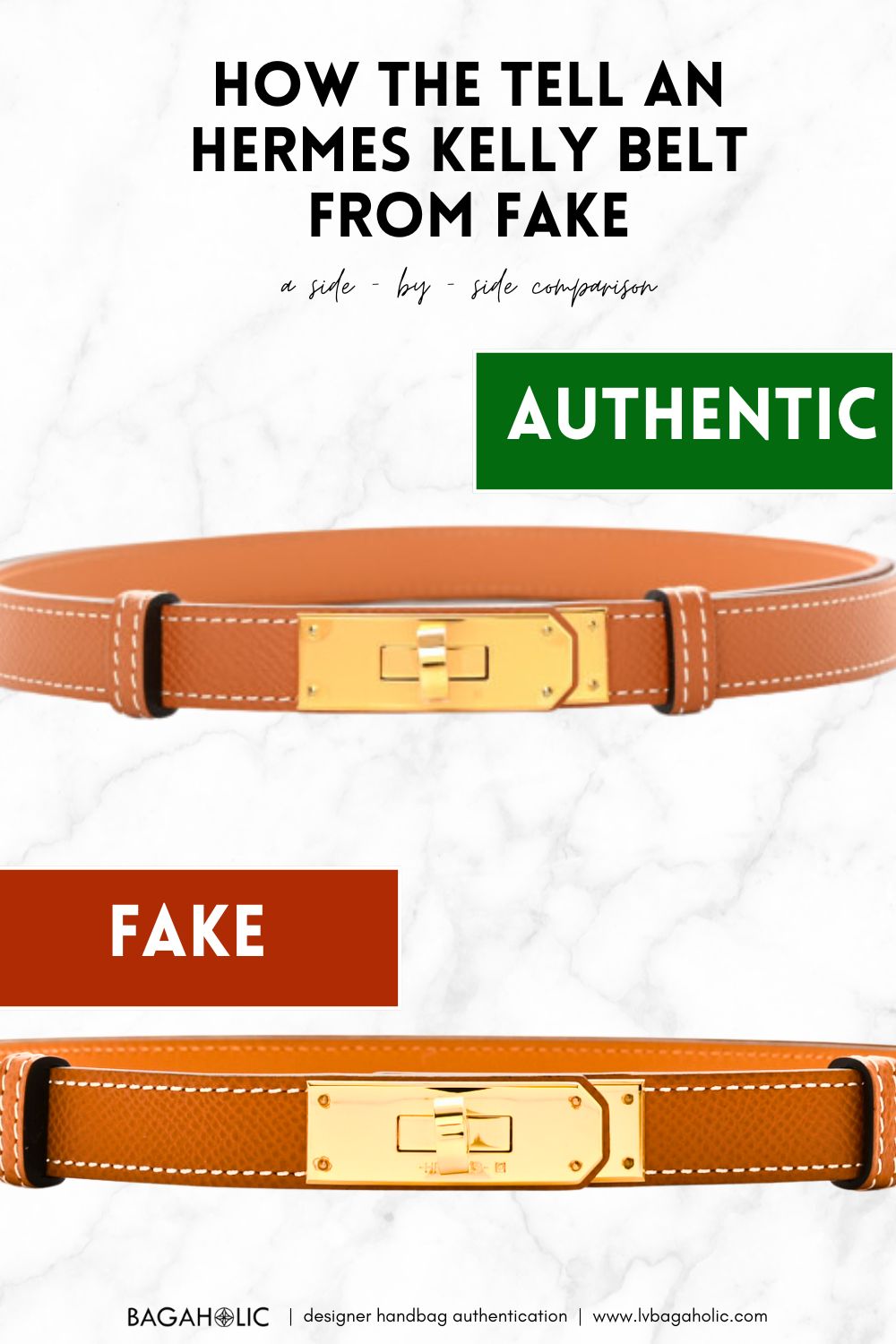 How the TELL AN HERMES KELLY BELT FROM FAKE