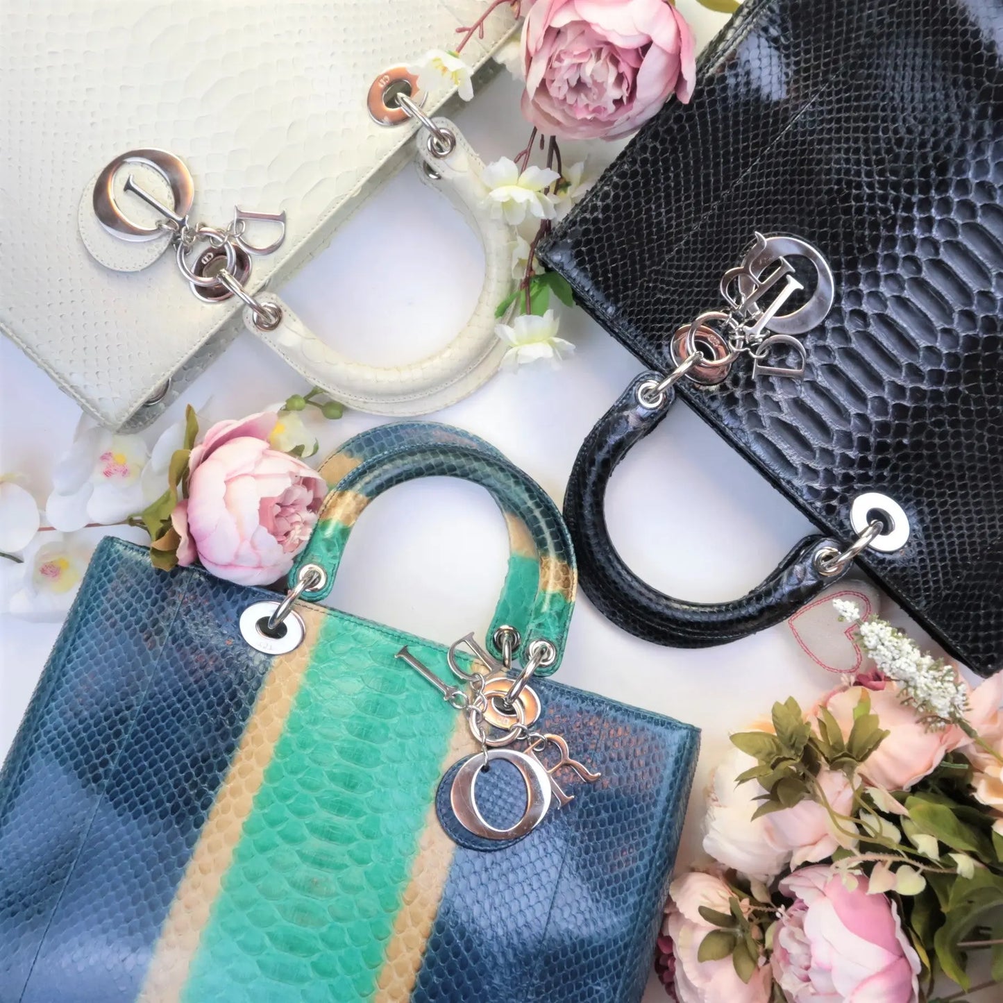 CHRISTIAN DIOR Mini Lady Dior Crystal Embellished Satin Shoulder Bag I
