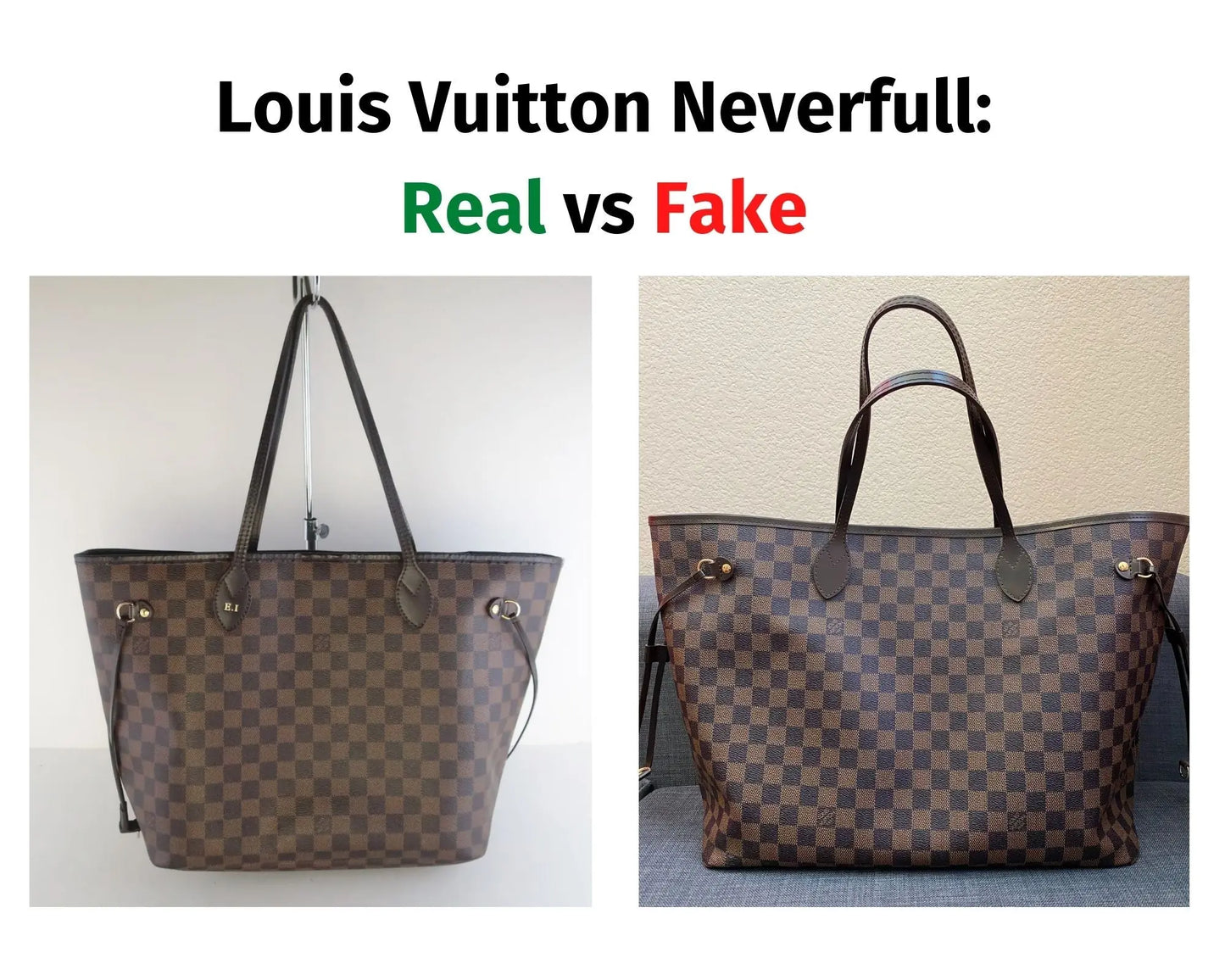 Real Louis Louis Vuitton Neverfull Inside Fake Vs Real | Detroit Chinatown