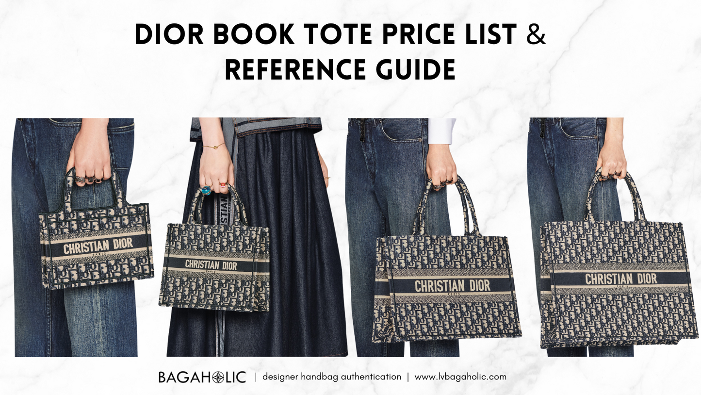 Dior Book Tote Price List & Reference Guide 