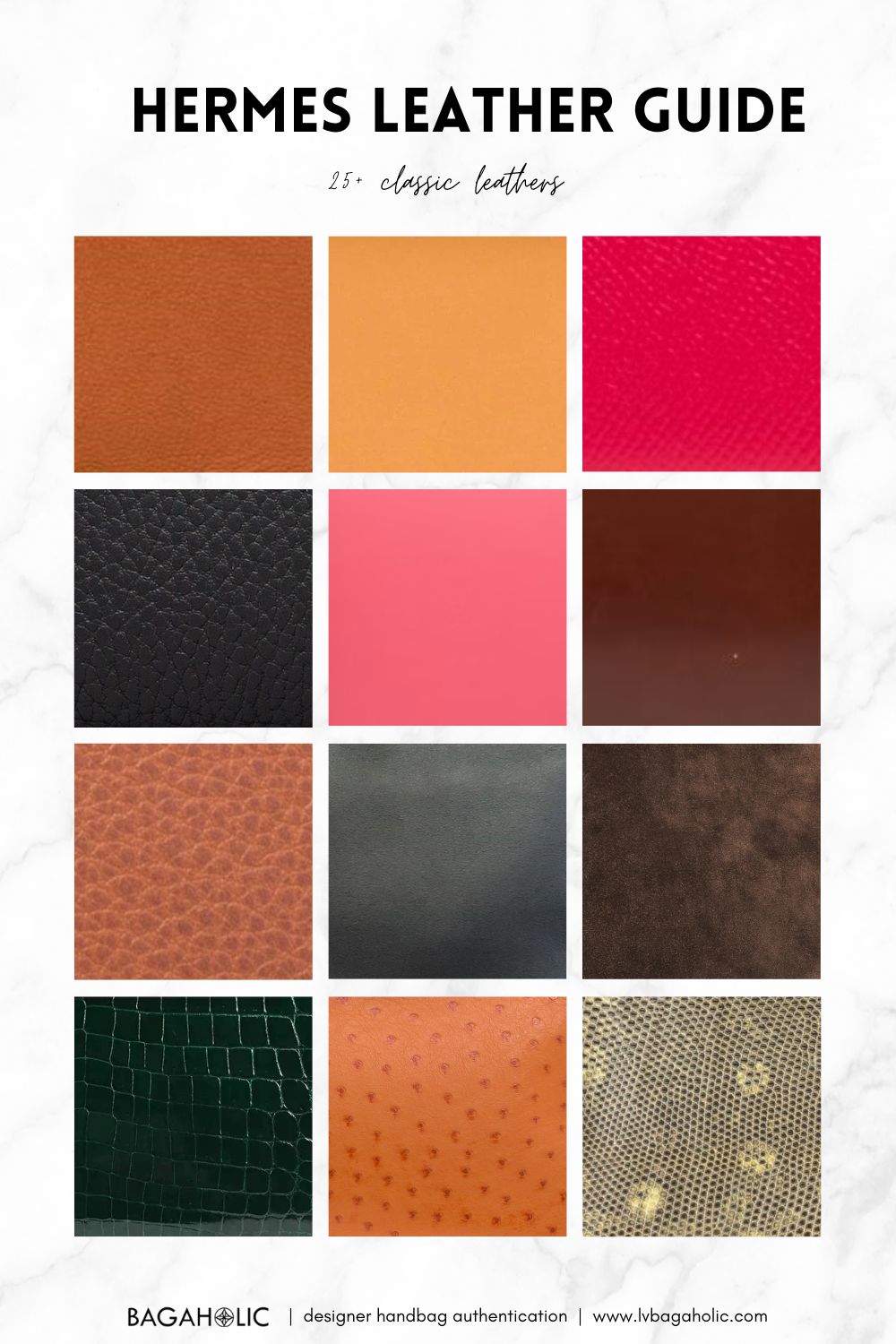 hermes leather guide 30+ leathers