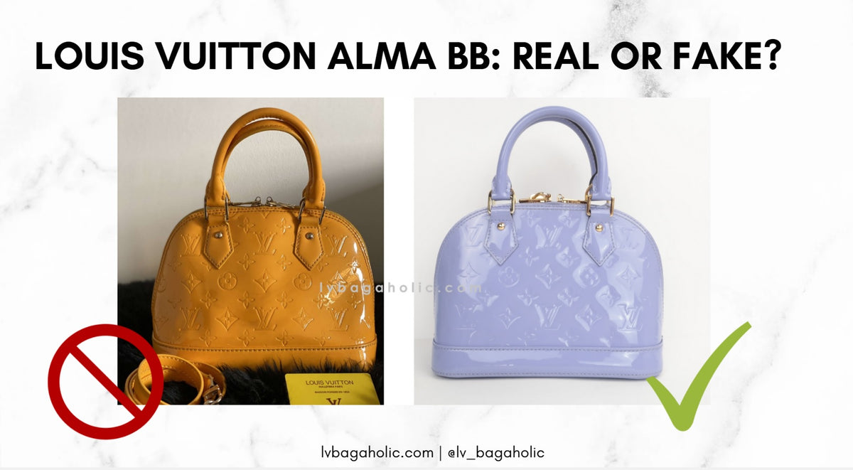 Louis Vuitton Real vs Fake Comparison How to Spot a Fake Alma BB ...