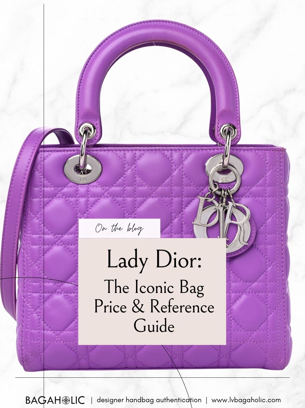 Christian Dior Purple Ostrich Medium Lady Dior Bag, 2011