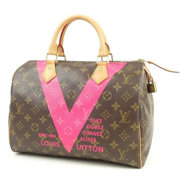 M41533 Louis Vuitton 2015 Summer Monogram V Speedy 30 Handbag- Turquoise