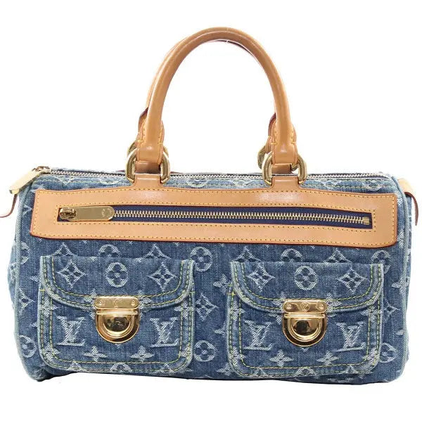 Daily handbag Louis Vuitton Blue in Denim - Jeans - 37995299
