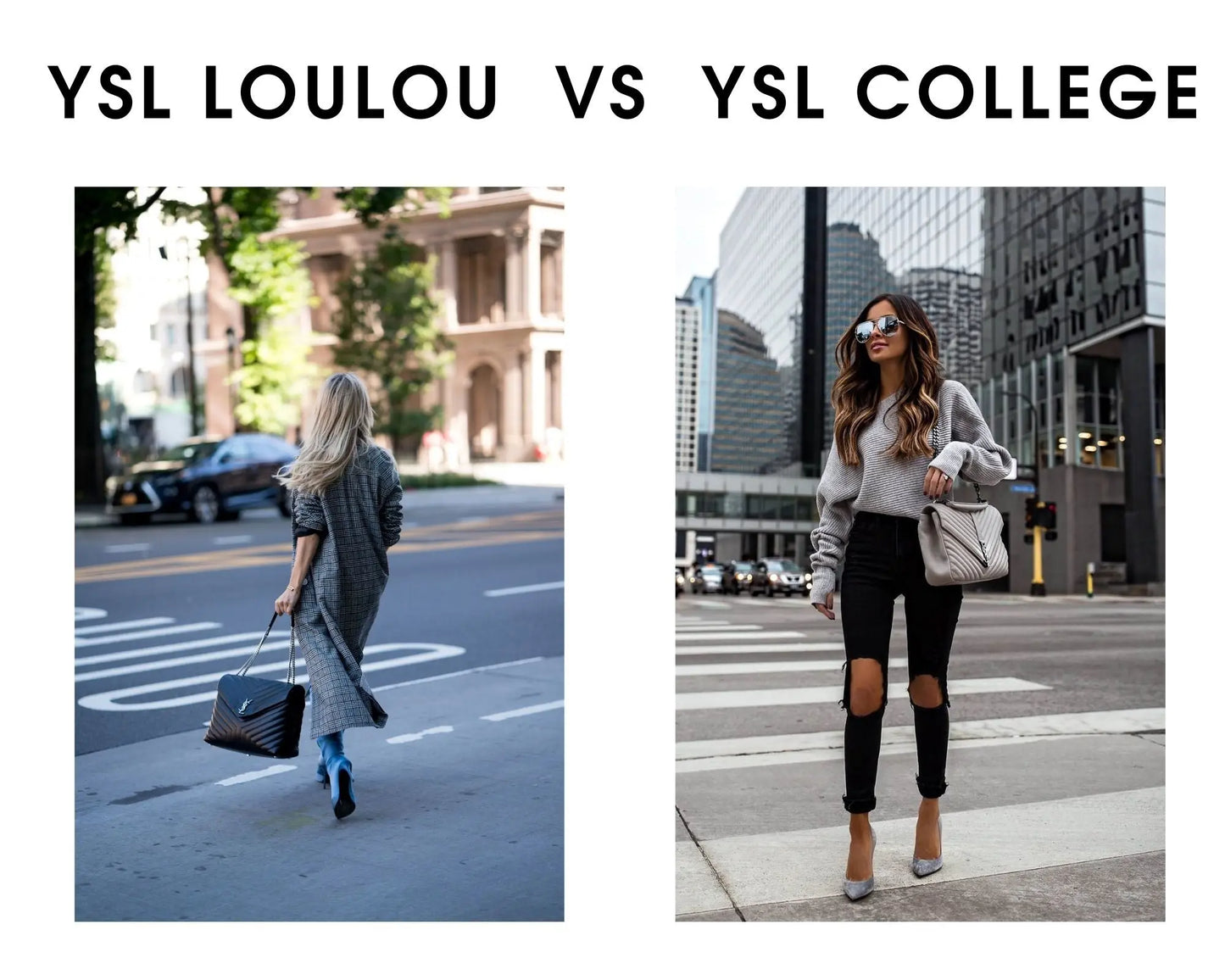 Luxury Designer Handbag LOULOU Y Shaped Seam Leather Ladies Metal