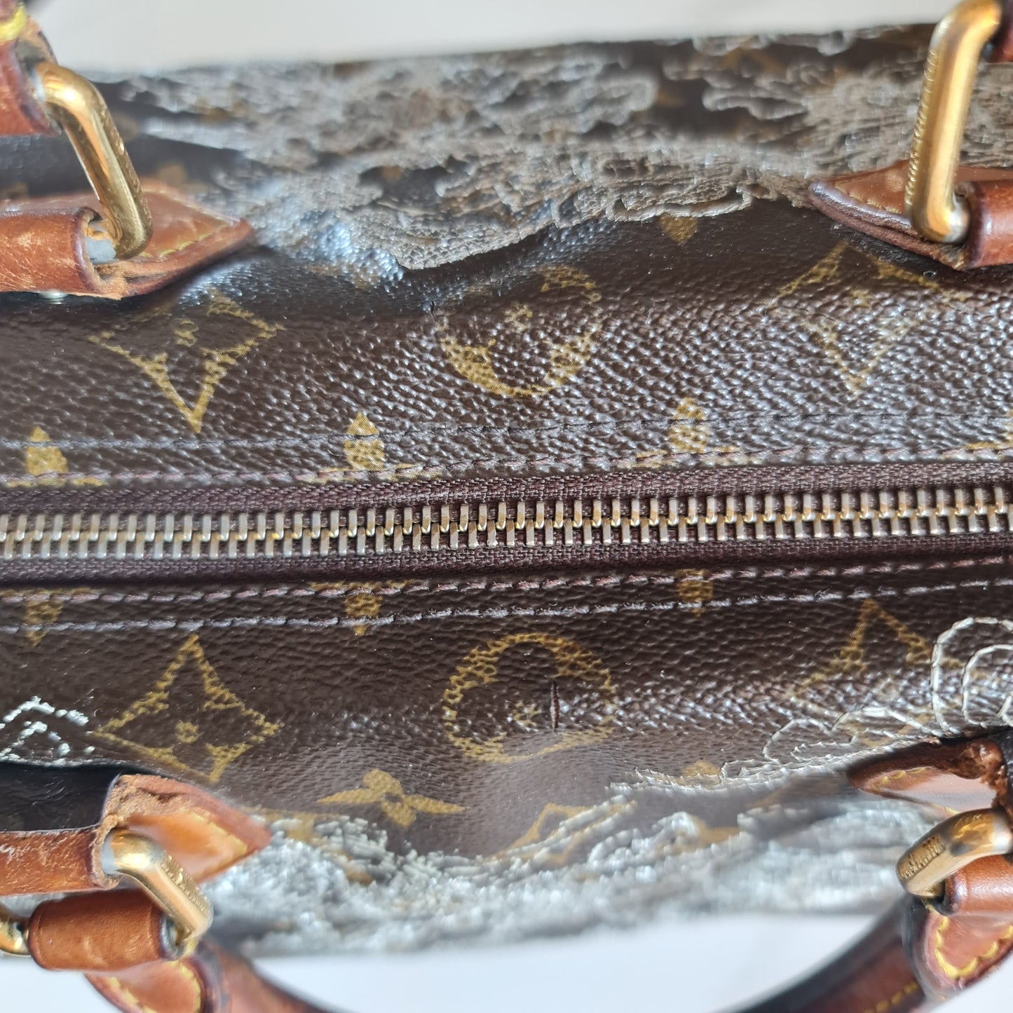 Louis Vuitton Dentelle Silver Speedy Bag