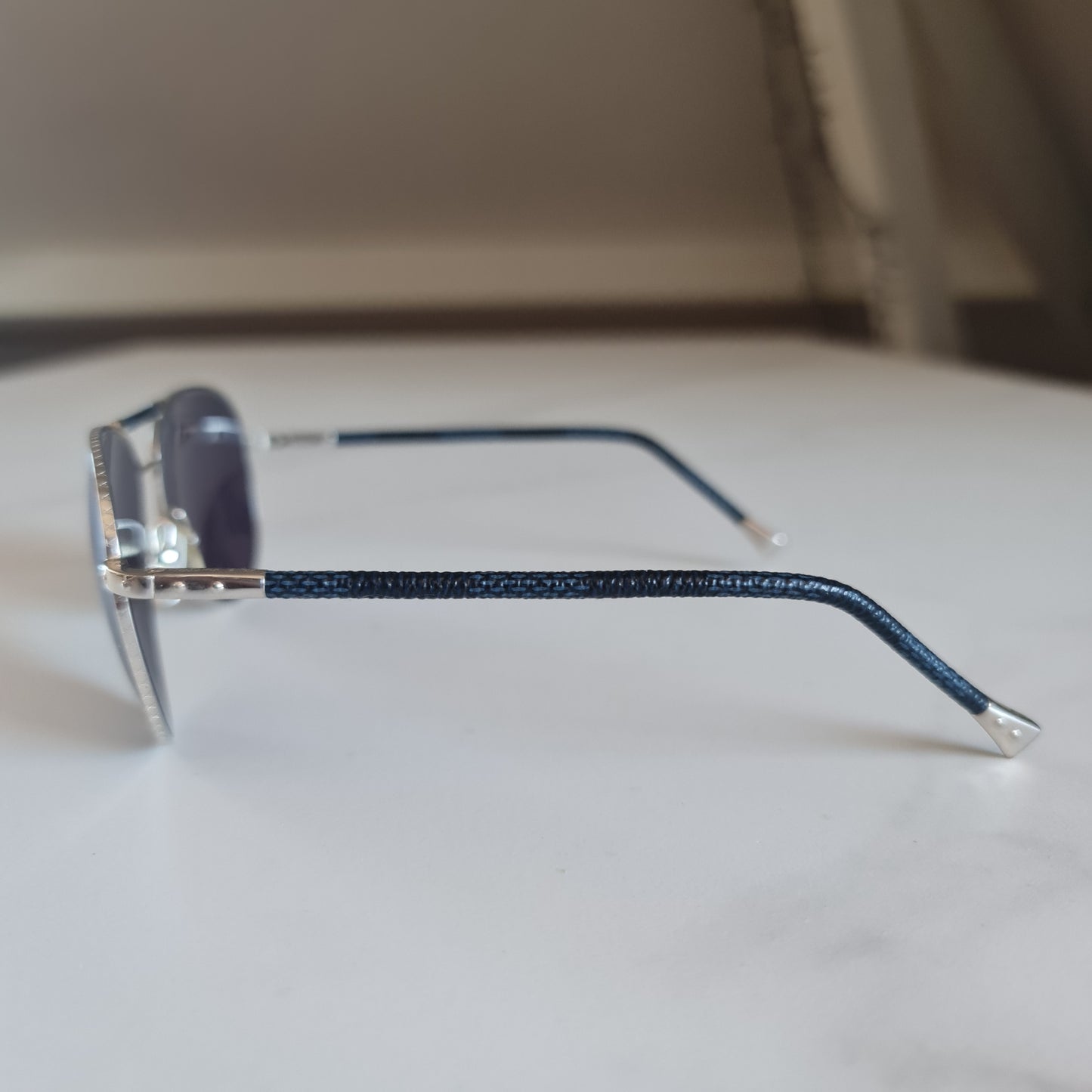 Louis Vuitton Silvertone Monograma conspiración gafas de sol Pilote