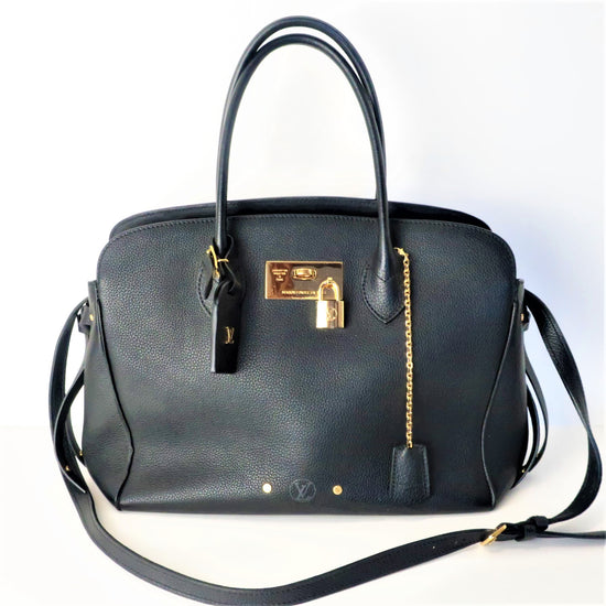 Louis Vuitton Black Taurillion Leather Milla MM Bag