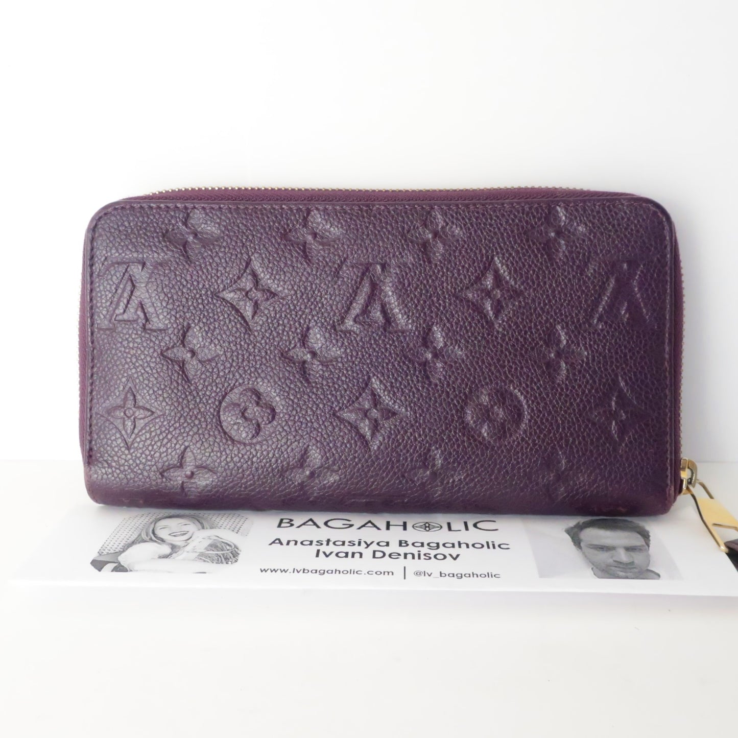Louis Vuitton Monogram Empreinte Leather Aube/Violet Secret Wallet (727)