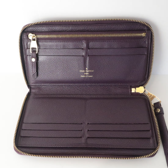 Louis Vuitton Monogram Empreinte Leather Aube / Violet Secret Wallet (727)