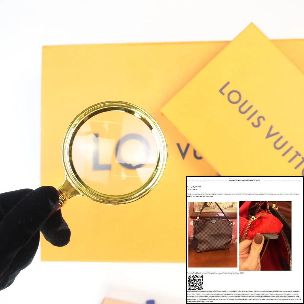 Authentication of a Louis Vuitton  Dior  Gucci item with Certificat   Bagaholic