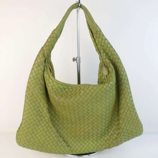 Load image into Gallery viewer, Bottega Veneta Bottega Veneta Green Intrecciatto Shoulder Hobo bag LVBagaholic
