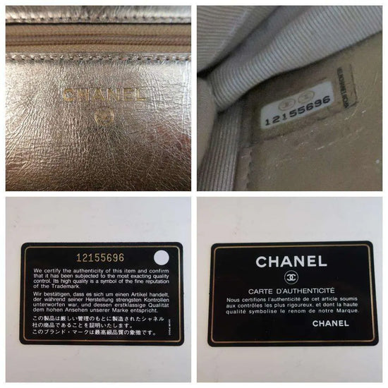 Chanel Chanel Aged Calfskin Metallic Gold 2.55 Wallet On Chain (WOC) LVBagaholic