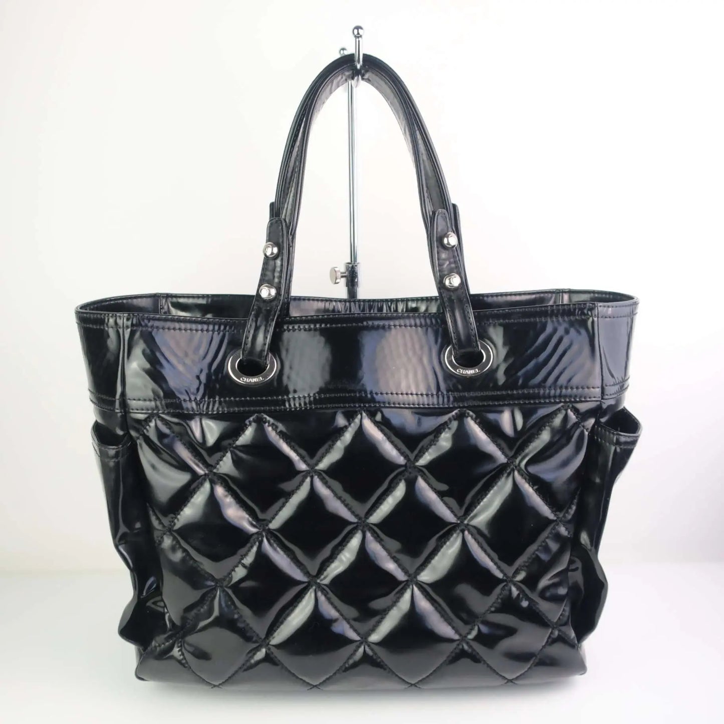 Chanel Chanel Black Patent Leather Biarritz Tote Bag LVBagaholic