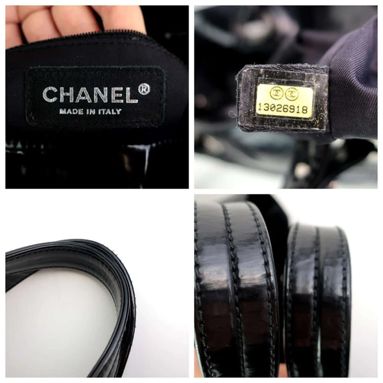 Chanel Chanel Black Patent Leather Biarritz Tote Bag LVBagaholic