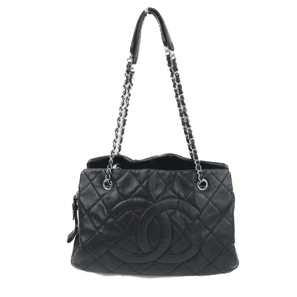 Chanel Chanel Black Quilted Caviar Leather Petite Timeless Bag LVBagaholic