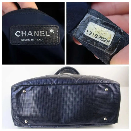 Load image into Gallery viewer, Chanel Chanel Blue Canvas Biarritz Tote Bag LVBagaholic
