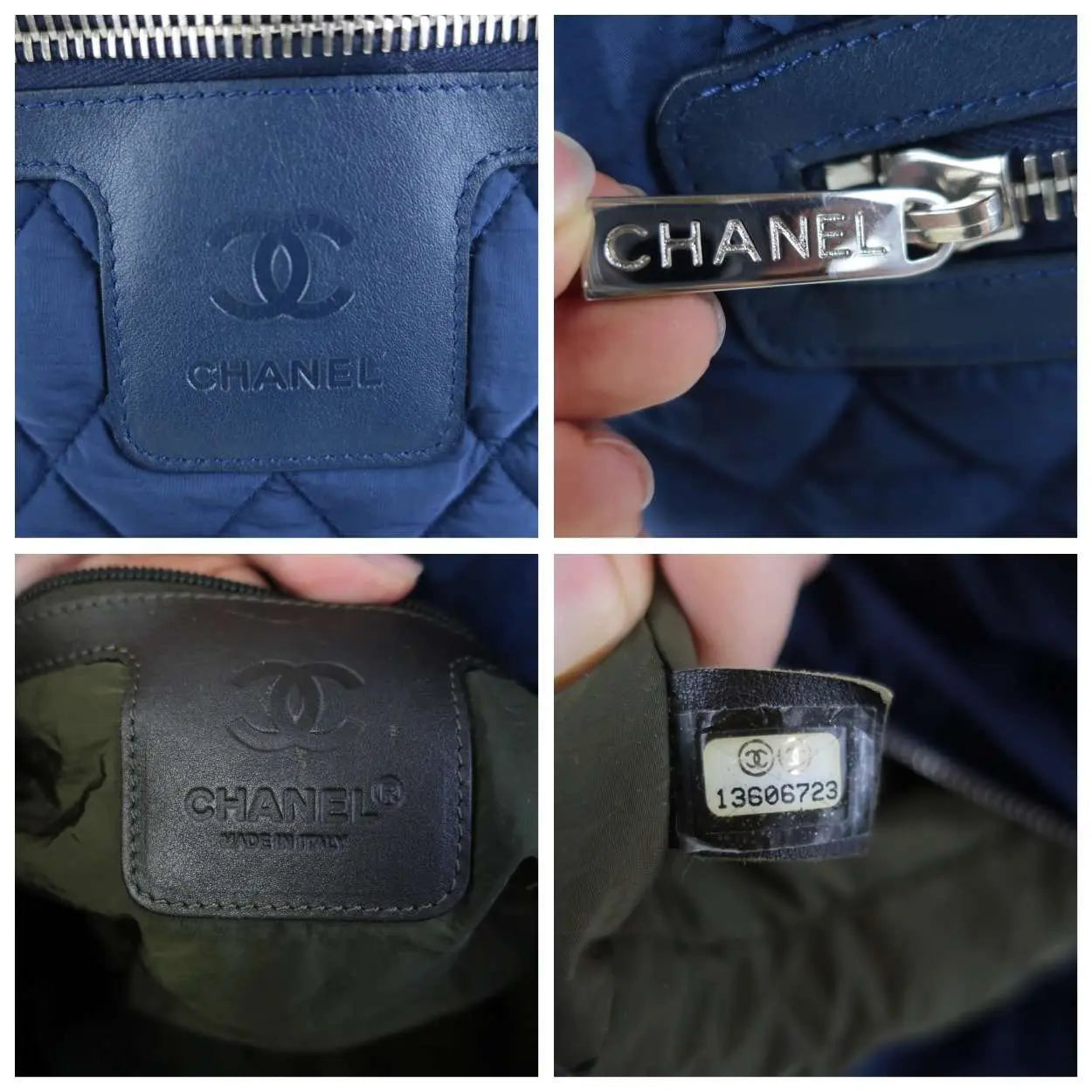 Chanel Blue Khaki Nylon Reversible Cocoon Tote Bag – Bagaholic