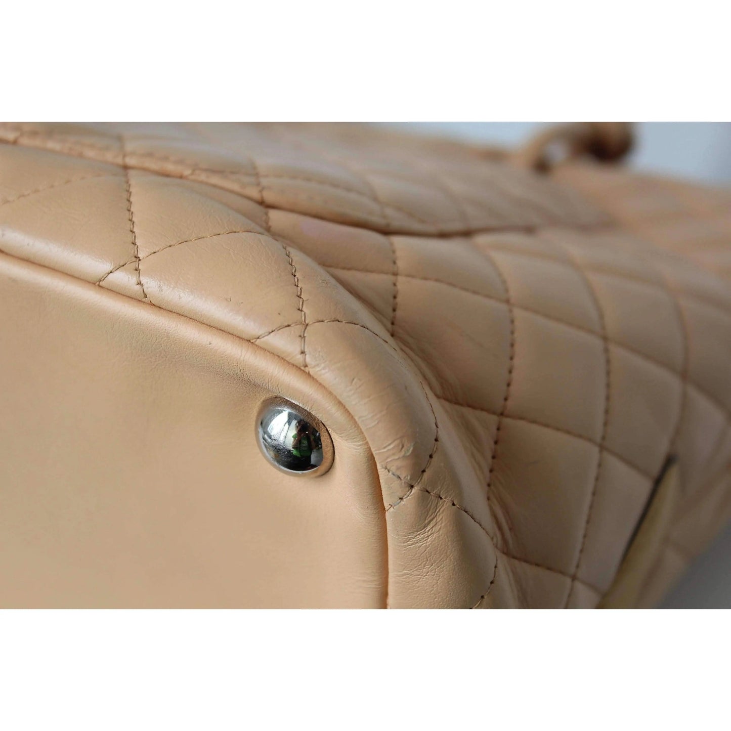 Load image into Gallery viewer, Chanel Chanel CC Cambon Beige Quilted Calfskin Shoppping Tote Large Bag LVBagaholic
