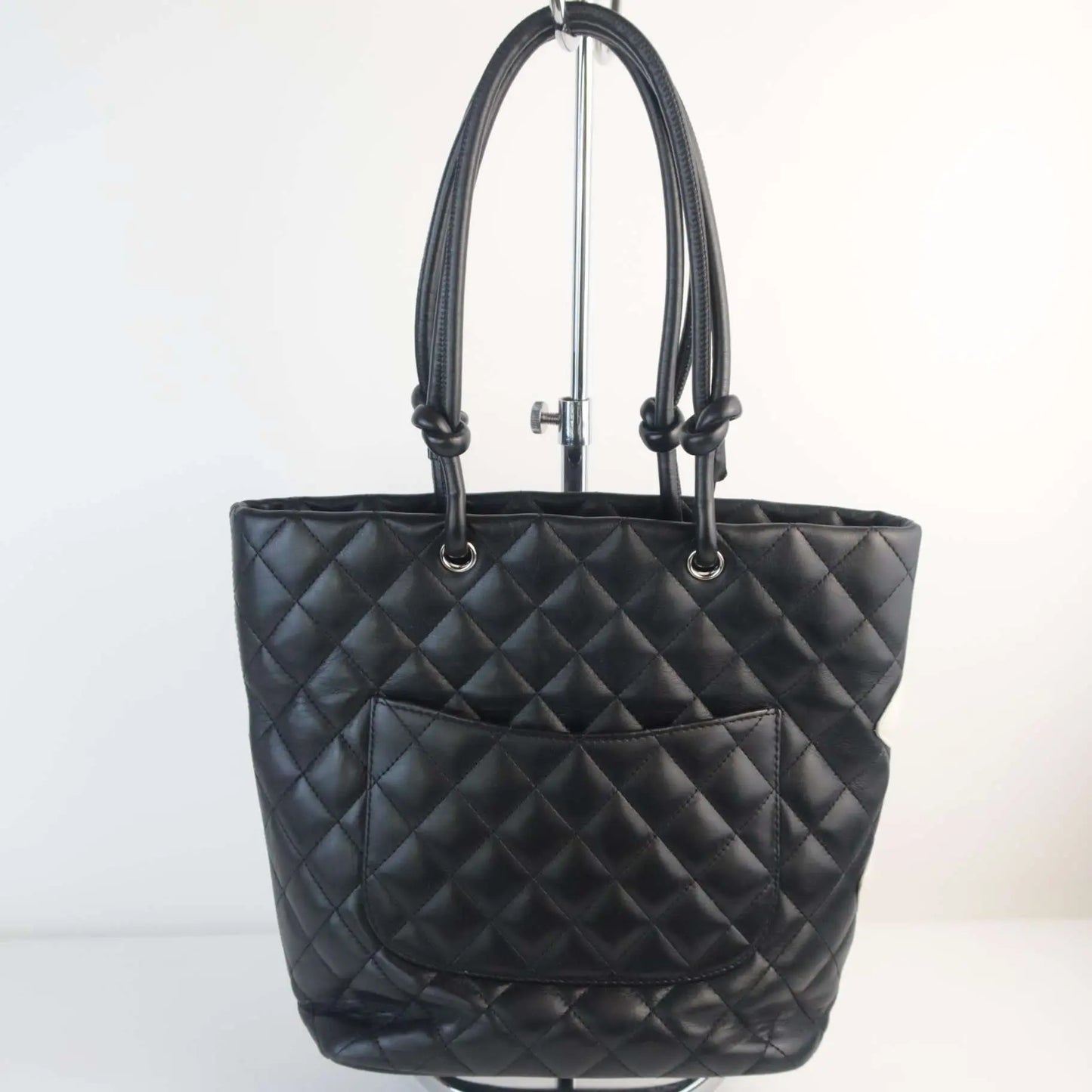 Cargar imagen en el visor de la galería, Chanel Chanel Cambon Quilted Black and White Small Tote Bag LVBagaholic
