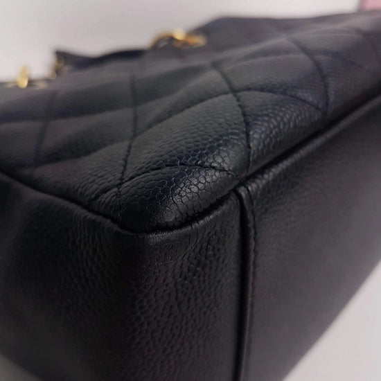 Chanel Chanel Caviar GST 13" Grand Shopping Tote Chain Shoulder Bag Black LVBagaholic