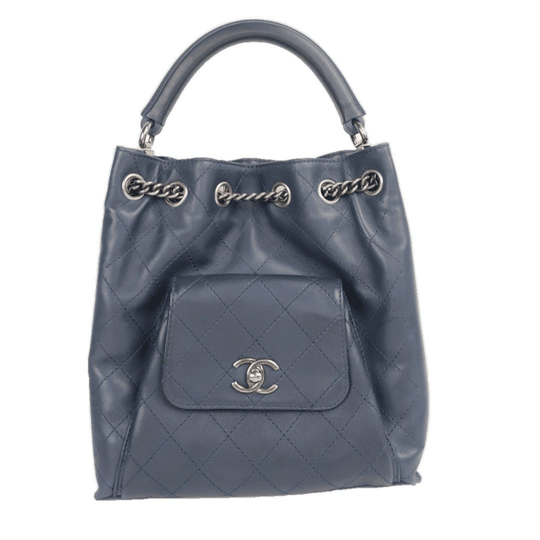 Cargar imagen en el visor de la galería, Chanel Chanel Drawstring Backpack/Bag With Top Handle S/S 2016 (153) LVBagaholic
