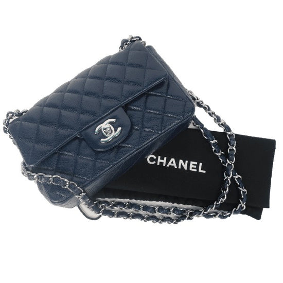 Chanel Chanel Mini Dark Blue Caviar 15 series LVBagaholic