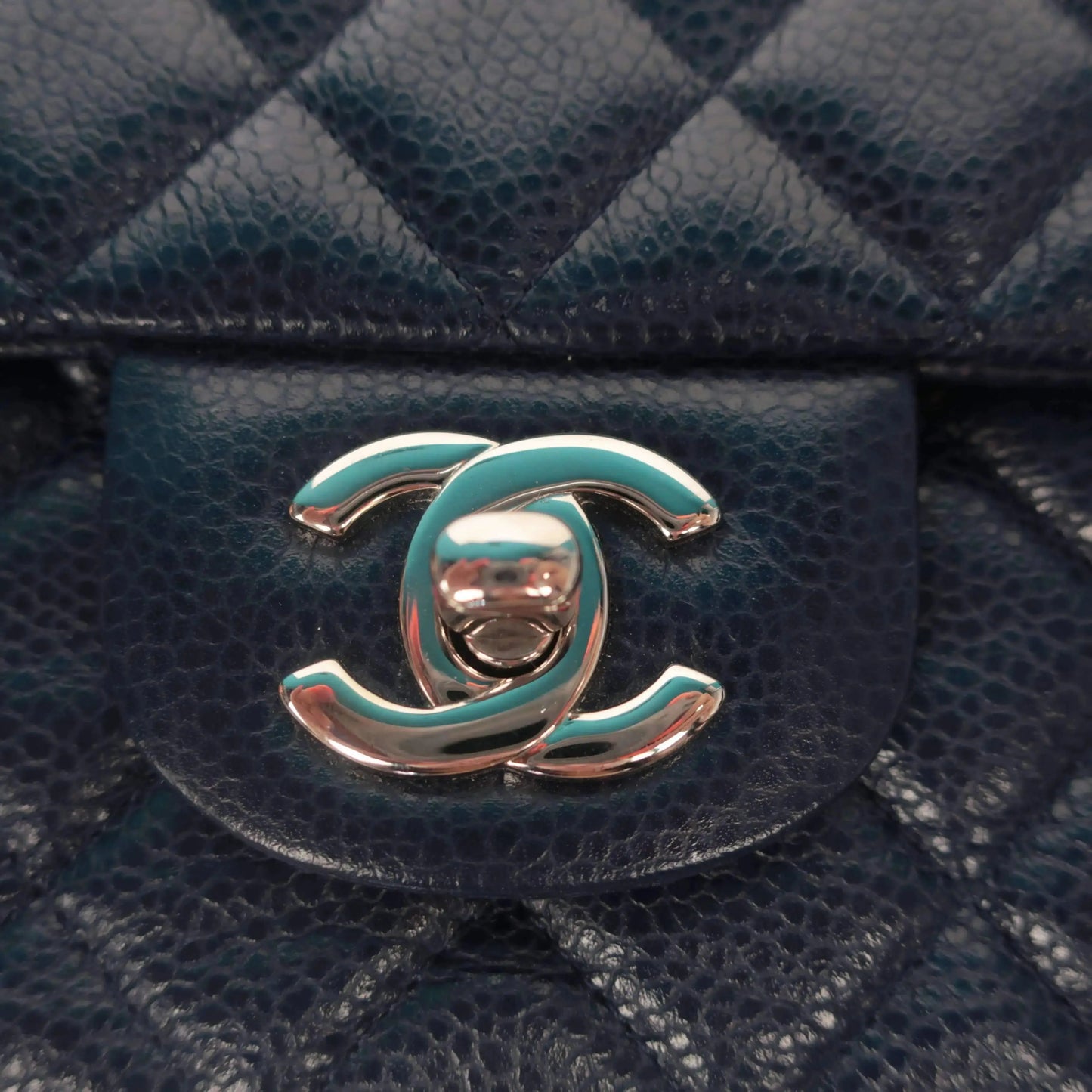 Load image into Gallery viewer, Chanel Chanel Mini Dark Blue Caviar 15 series LVBagaholic
