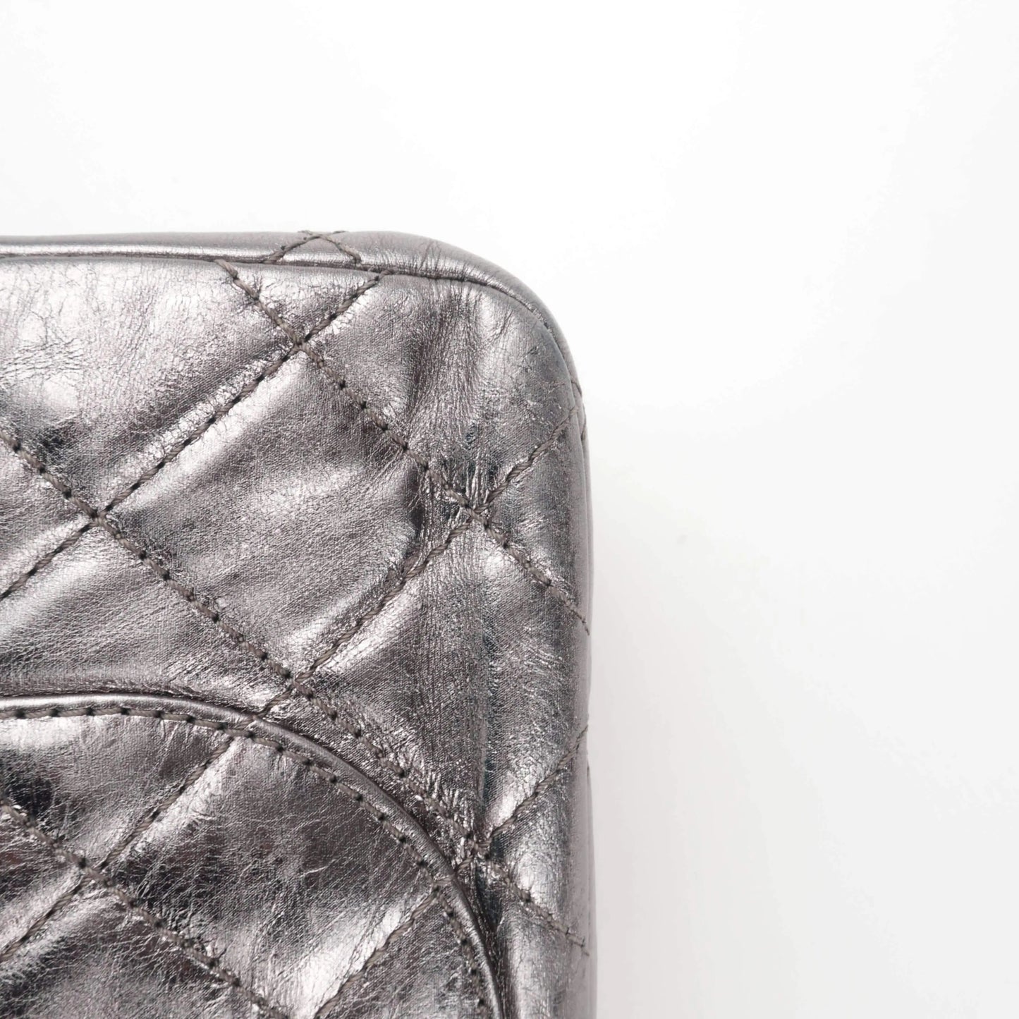 Chanel Metallic Silver Quilted Calfskin Reissue Clutch - Ann's