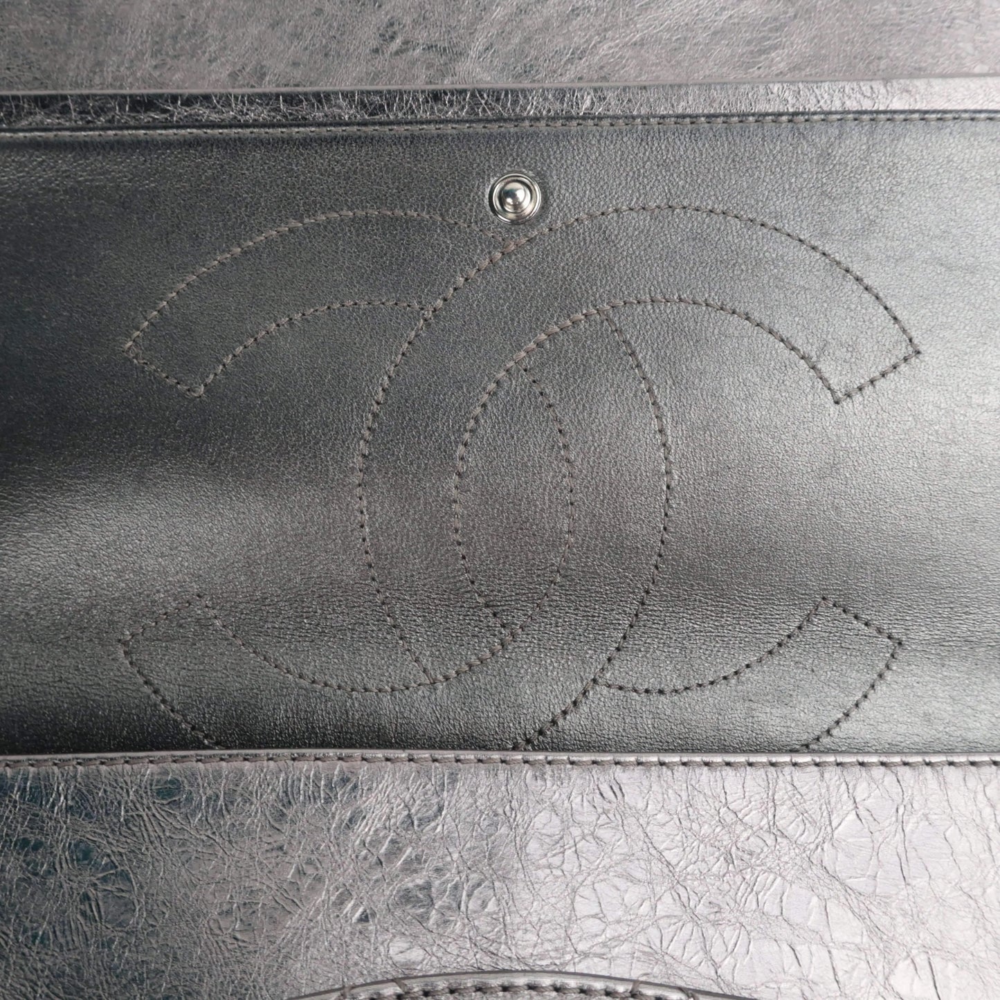 Chanel Chanel Silver Metallic Aged Calfskin 2.55 Reissue 227 Double Flap Bag, 2009 LVBagaholic