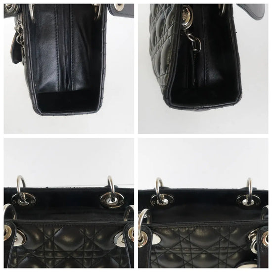 Medium Lady Dior Bag Black Cannage Lambskin