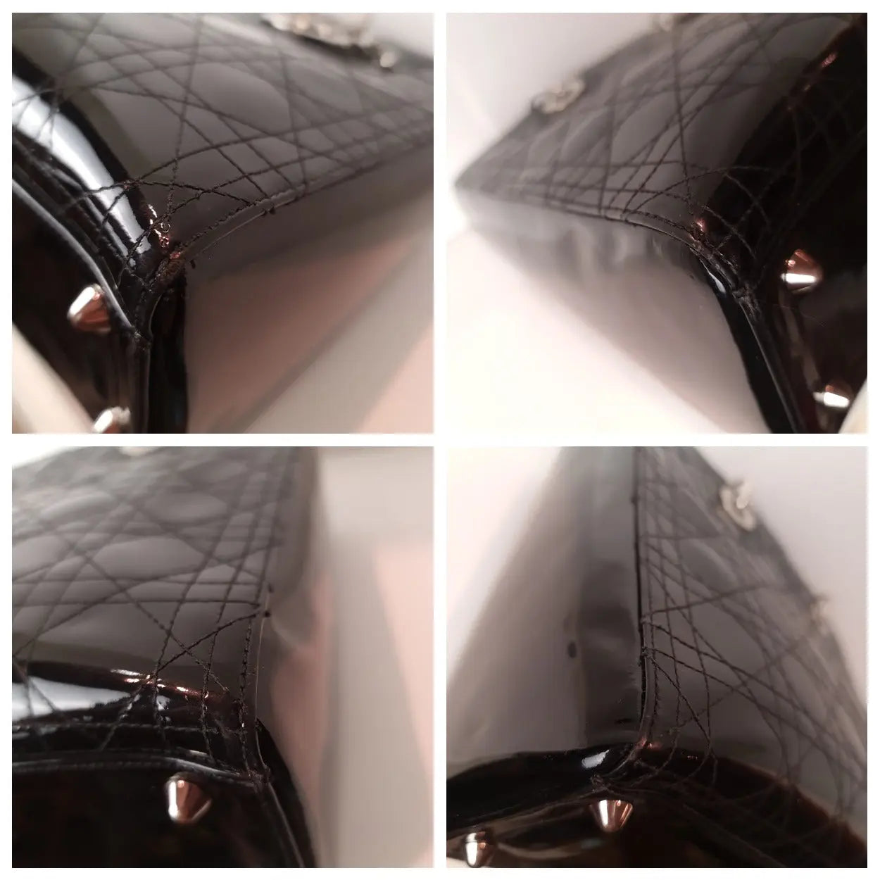 Cargar imagen en el visor de la galería, Dior Christian Dior Black Cannage Patent Leather Large Lady Dior Bag (771) LVBagaholic
