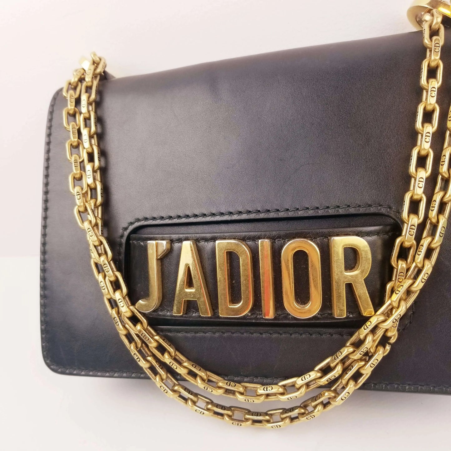 Christian Dior Black Leather J'ADIOR Chain Flap Bag – Bagaholic