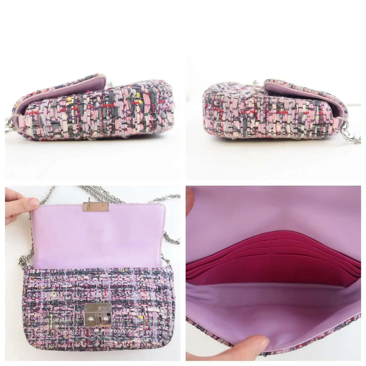 Load image into Gallery viewer, Dior Christian Dior Limited Edition Tweed Miss Dior Clutch LVBagaholic
