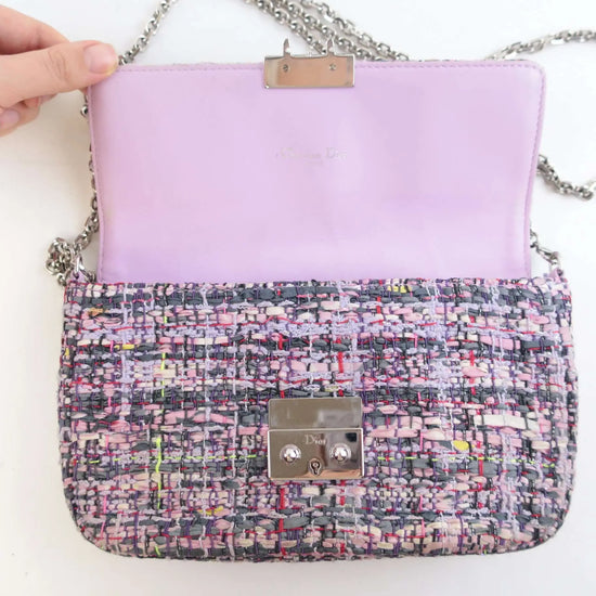 Load image into Gallery viewer, Dior Christian Dior Limited Edition Tweed Miss Dior Clutch LVBagaholic
