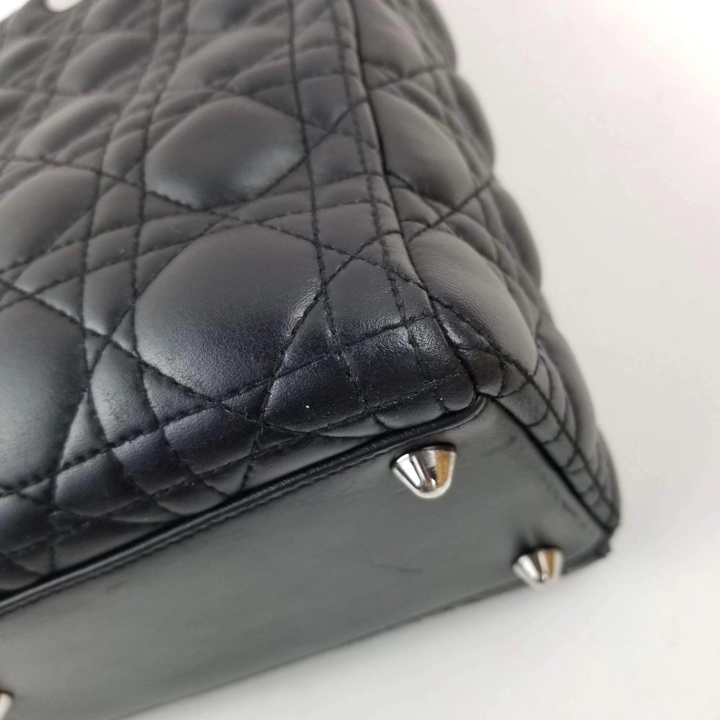 Cargar imagen en el visor de la galería, Dior Dior Lady Dior Large Black Lambskin Bag LVBagaholic
