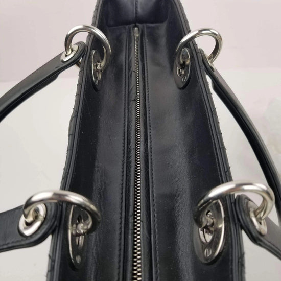 Dior Dior Lady Dior Large Black Lambskin Bag LVBagaholic