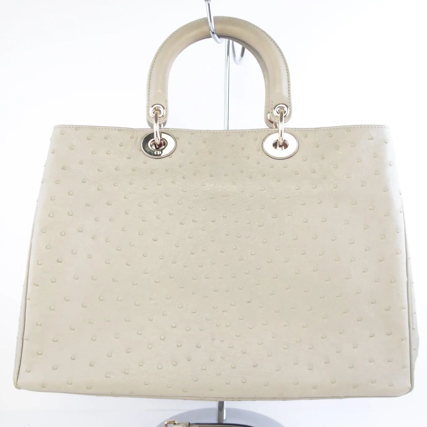 Load image into Gallery viewer, Dior Dior Large Beige Ostrich Diorissimo Tote Bag LVBagaholic
