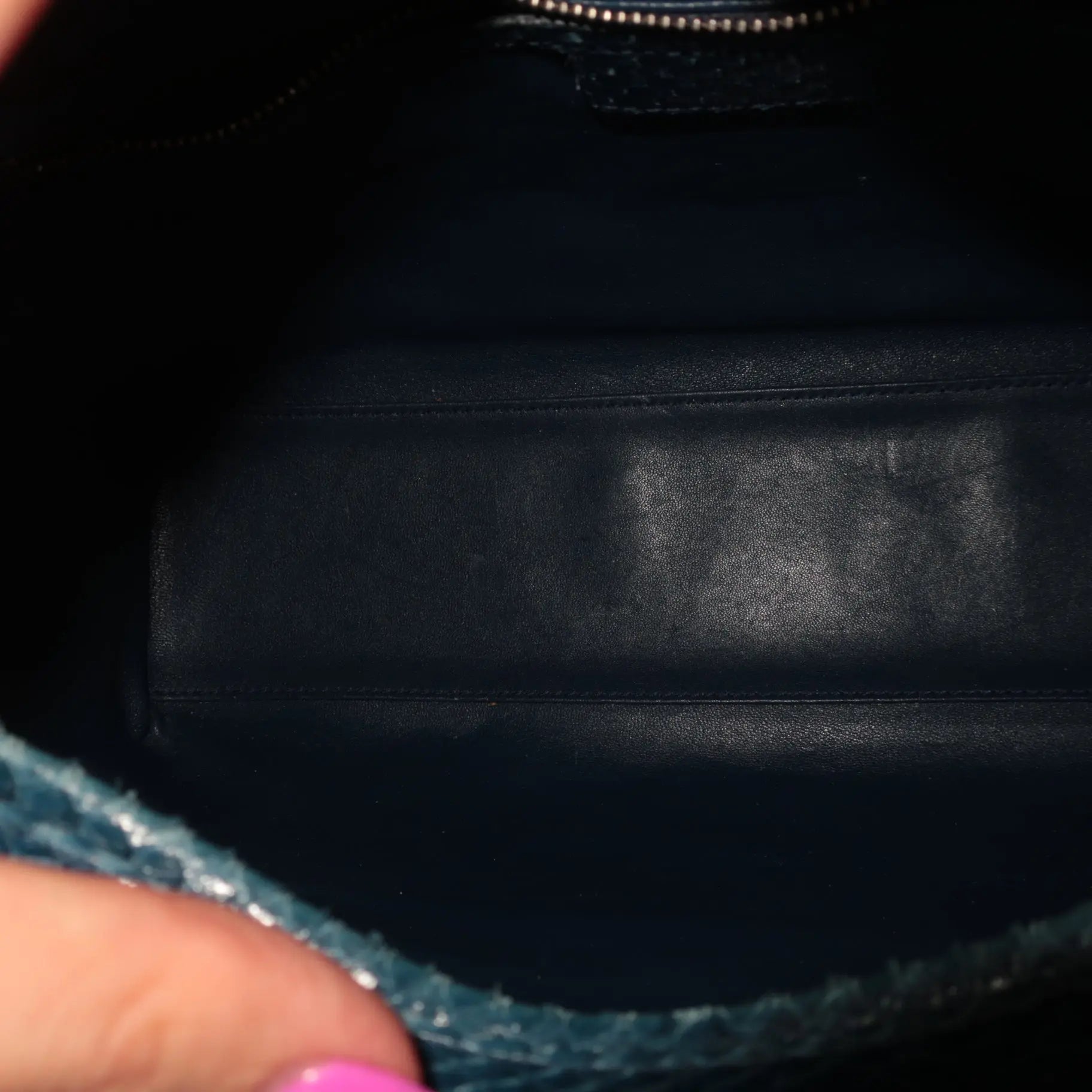 Dior Blue Python Lady Dior Large Shoulder Bag – Bagaholic