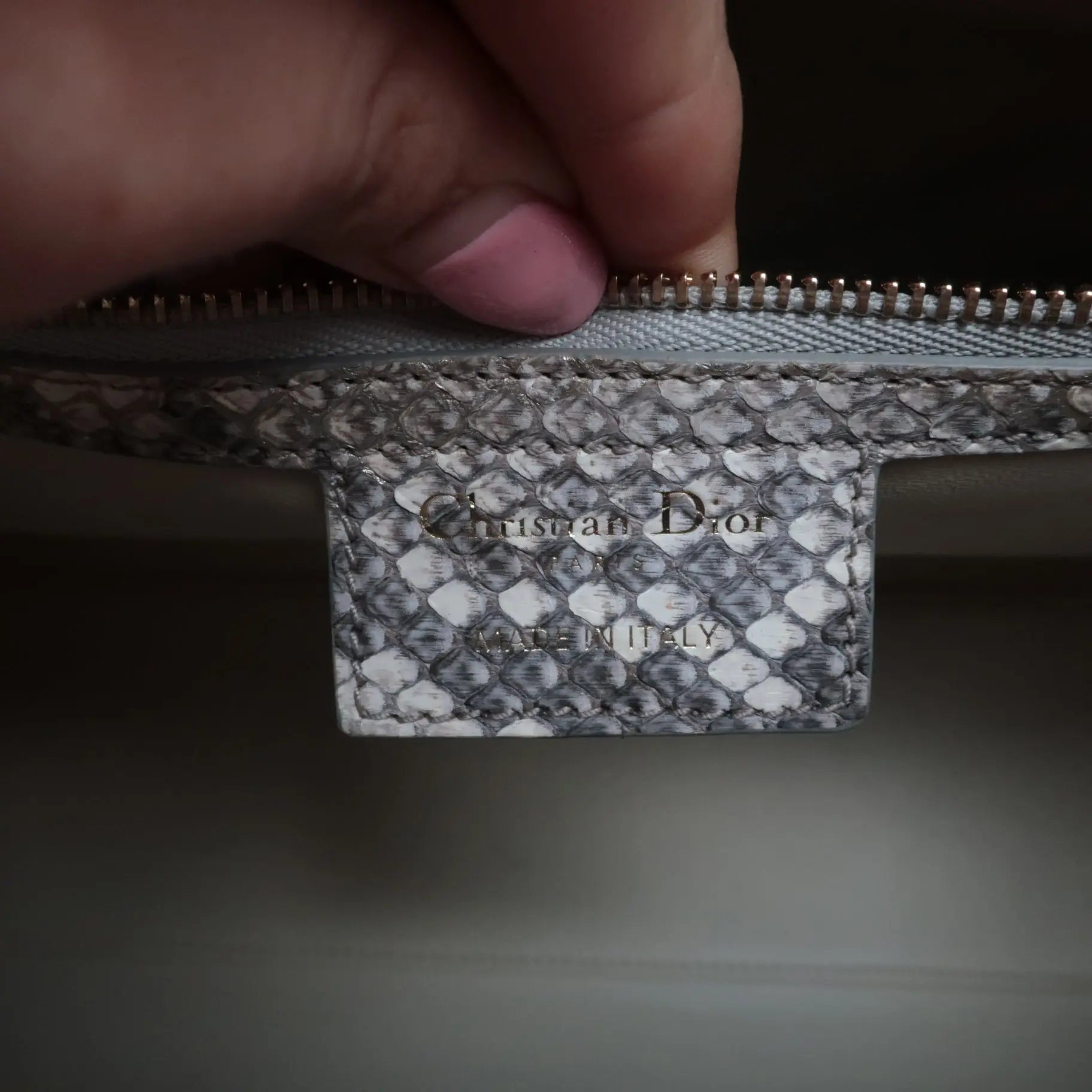 Dior Gold Python Lady Dior Large Shoulder Bag – Bagaholic