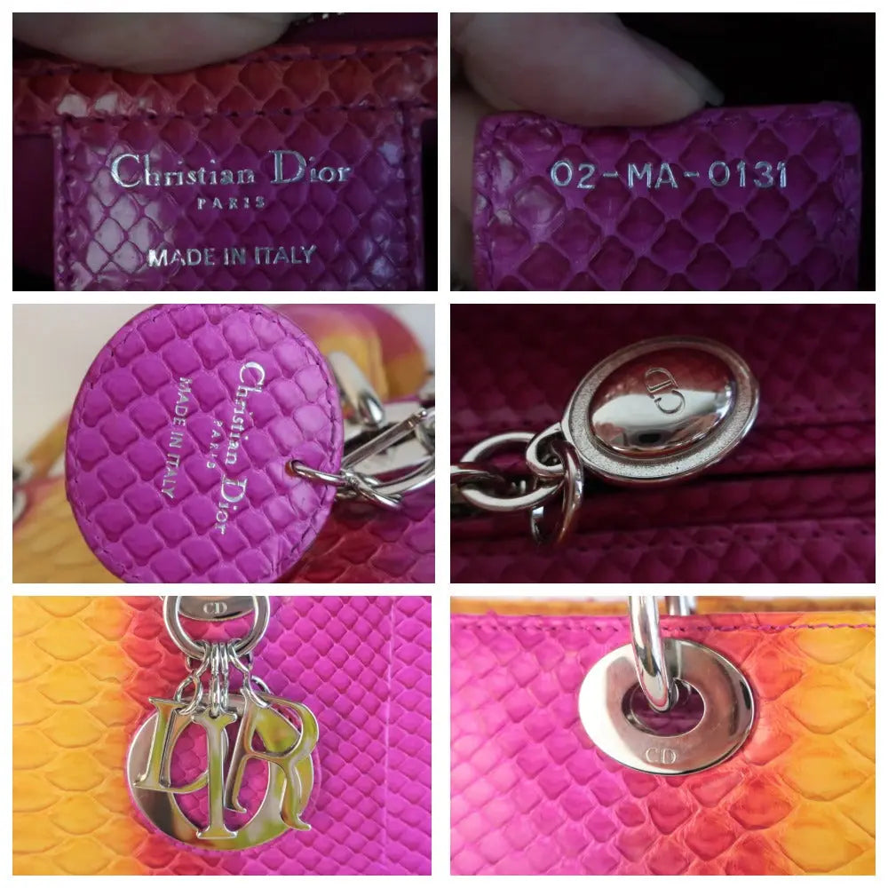 Dior Limited Edition Pink Python Lady Dior Large Shoulder Bag – Bagaholic