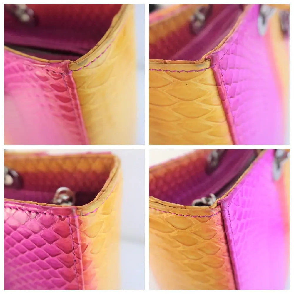 Dior Limited Edition Pink Python Lady Dior Large Shoulder Bag – Bagaholic
