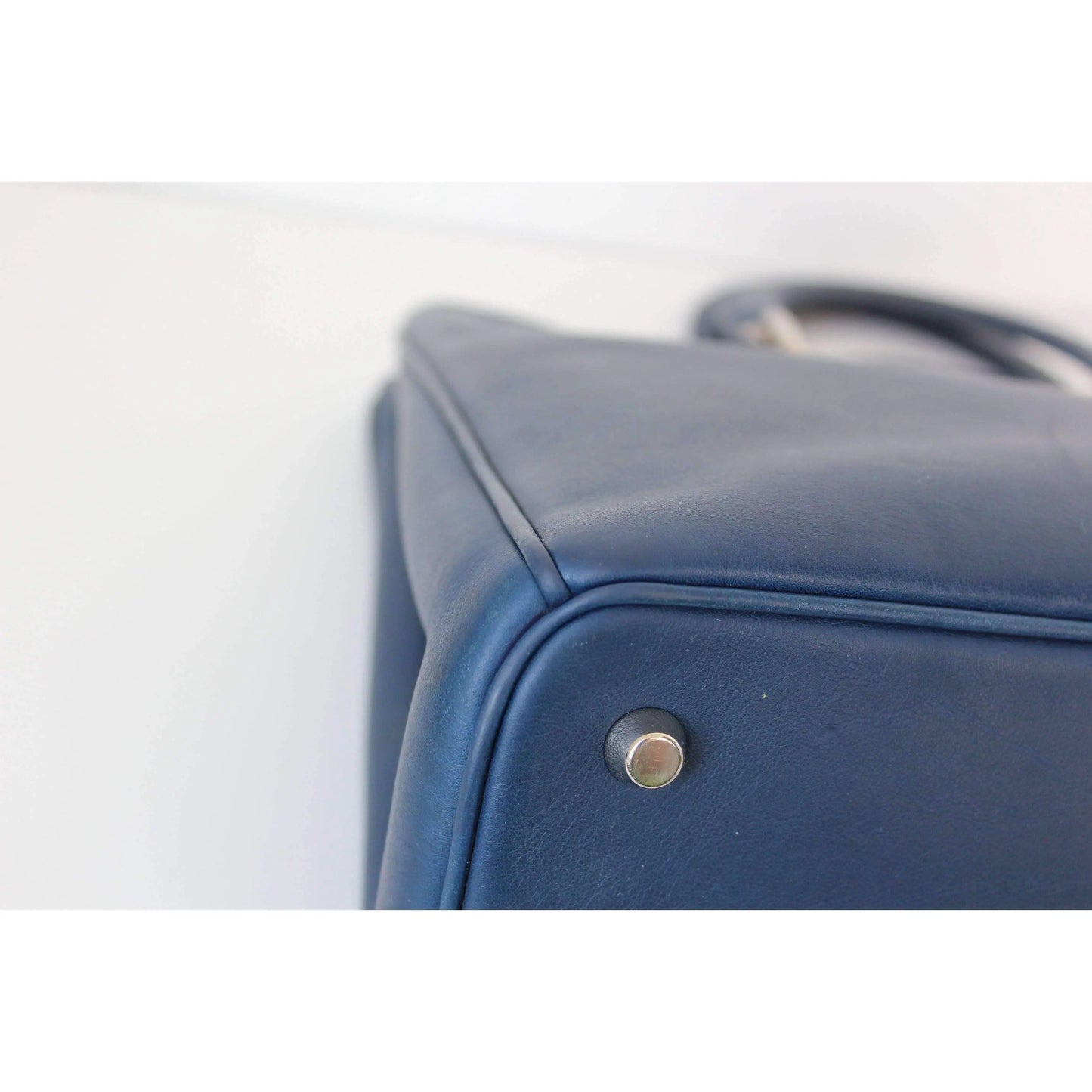 Dior Dior Navy Blue/Light Pink Satin-Finish Calfskin Leather Large Diorissimo Tote Bag LVBagaholic